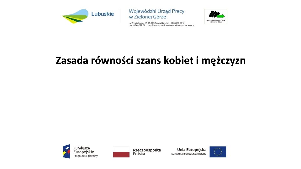 Zasada równości szans kobiet i mężczyzn 