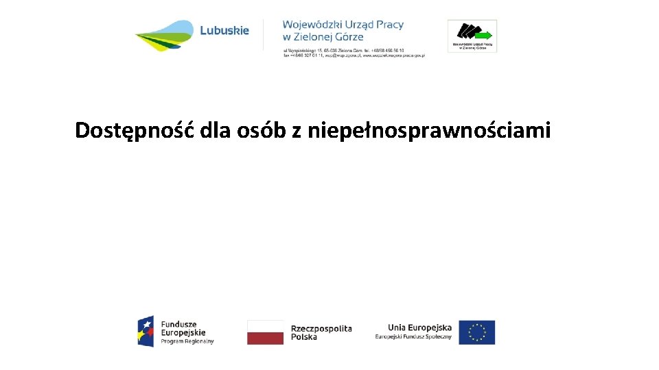 Dostępność dla osób z niepełnosprawnościami 