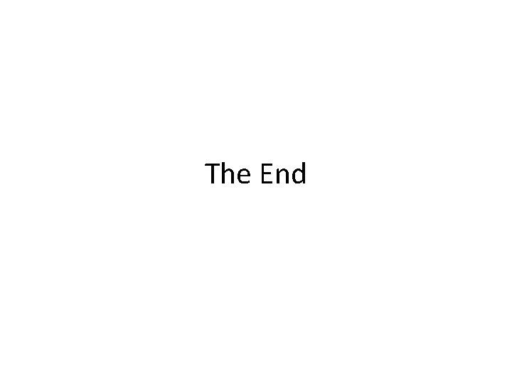 The End 