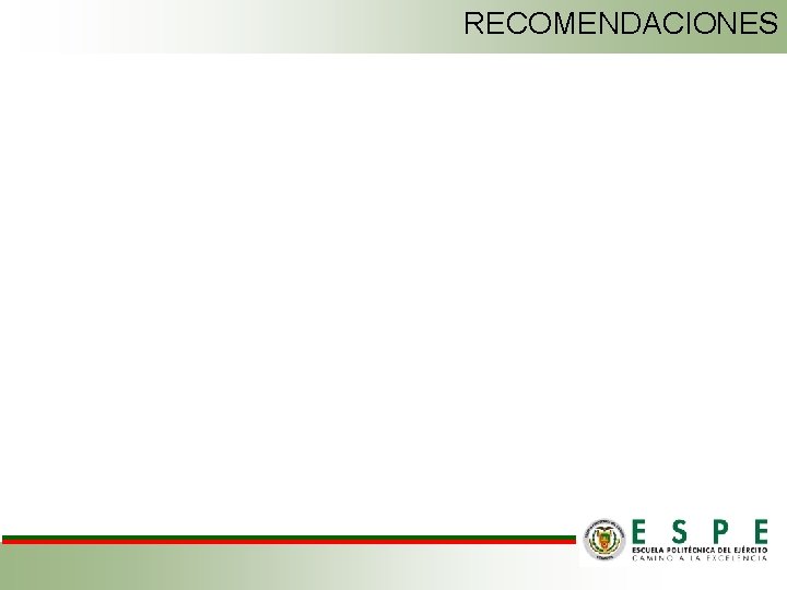 RECOMENDACIONES 