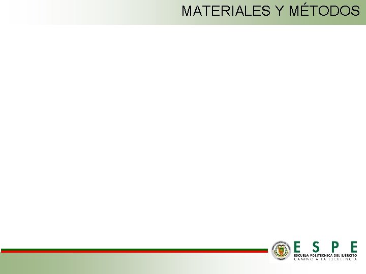 MATERIALES Y MÉTODOS 