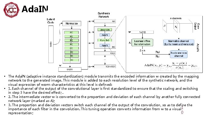 Ada. IN • The Adal. N (adaptive instance standardization) module transmits the encoded information