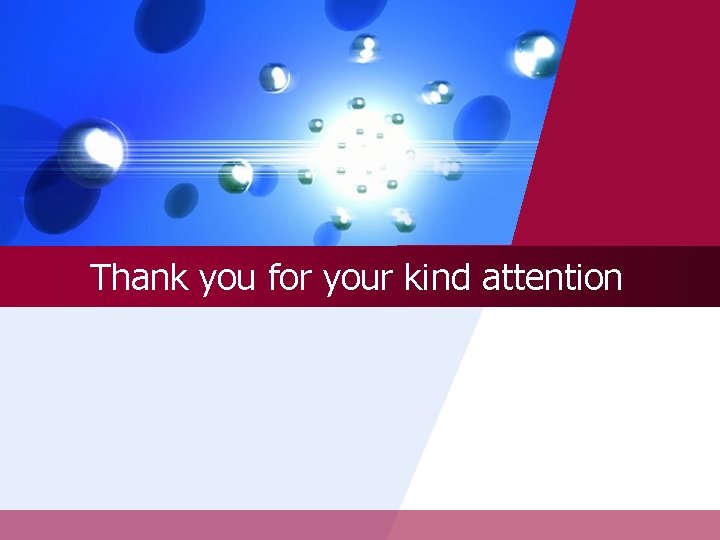 Thank you for your kind attention 