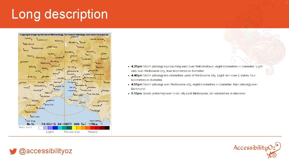 Long description @accessibilityoz 