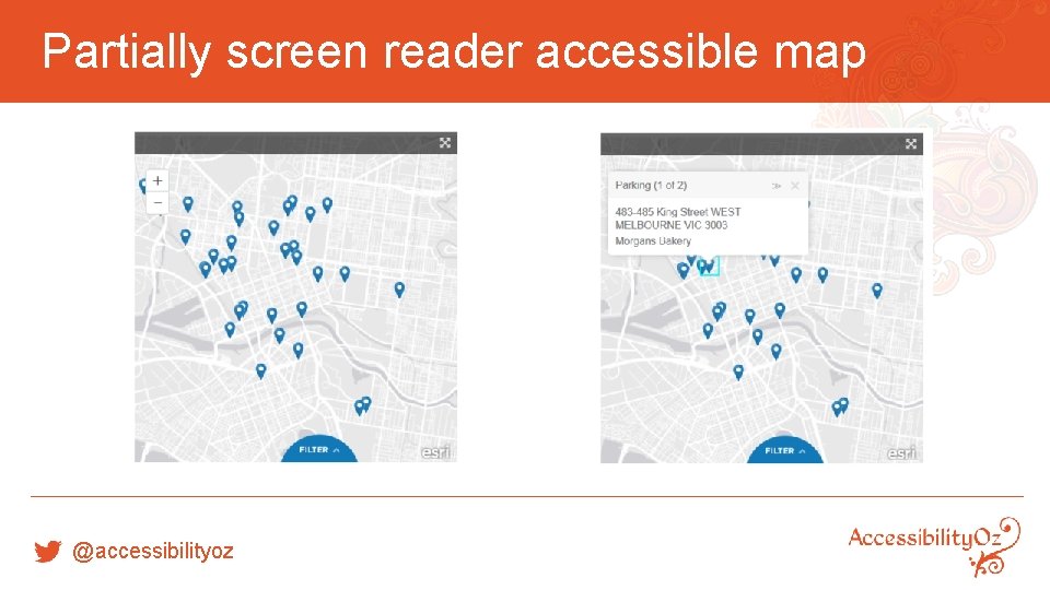 Partially screen reader accessible map @accessibilityoz 