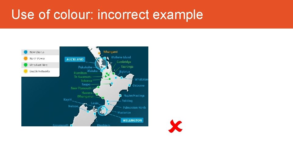 Use of colour: incorrect example û 