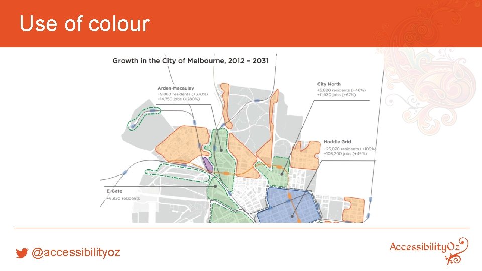Use of colour @accessibilityoz 