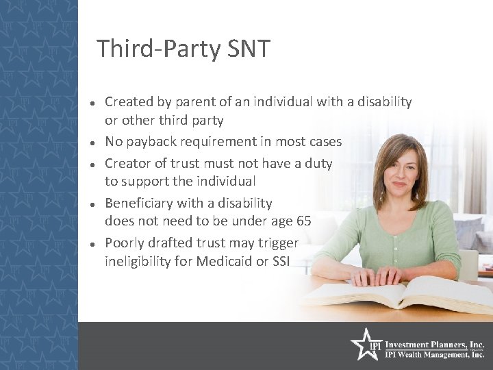 Third-Party SNT Created by parent of an individual with a disability or other third