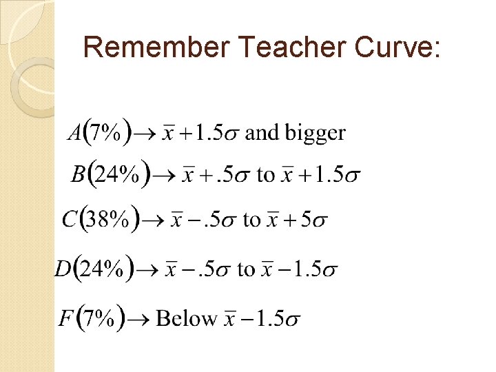 Remember Teacher Curve: 