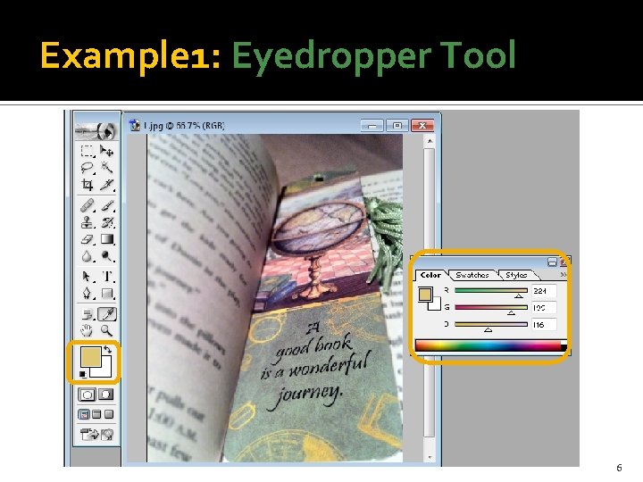 Example 1: Eyedropper Tool 6 