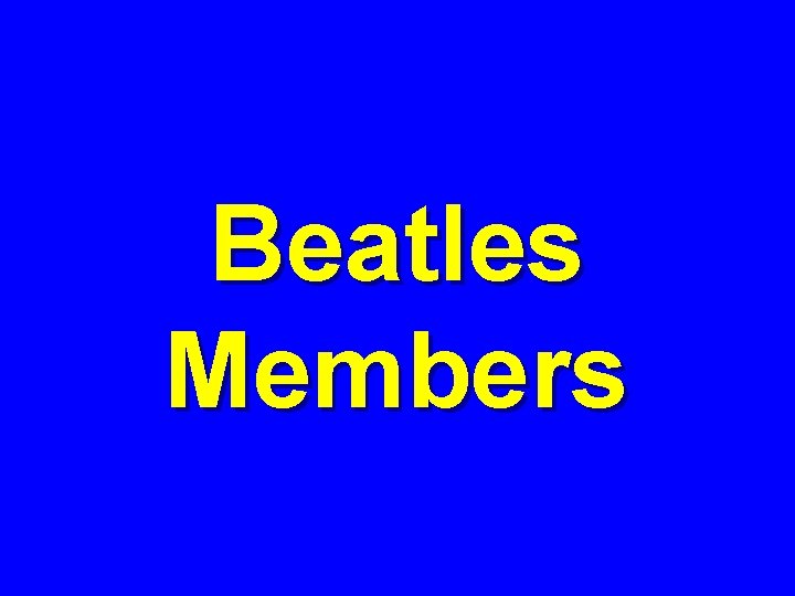 Beatles Members 