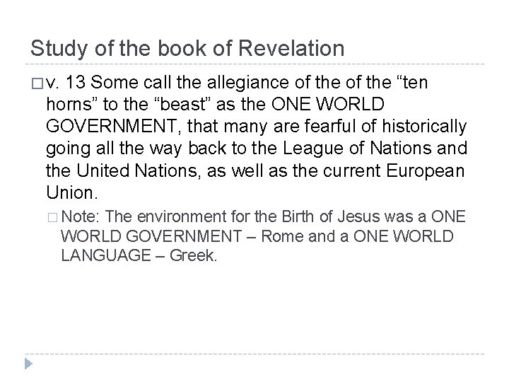 STUDY OF THE BOOK OF REVELATION PART 13