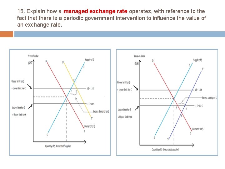 15. Explain how a managed exchange rate operates, with reference to the fact that 15. Explain how a managed exchange rate operates, with reference to the fact that