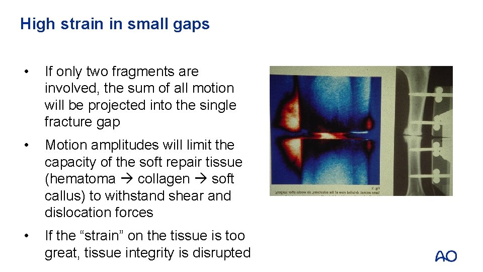High strain in small gaps • If only two fragments are involved, the sum