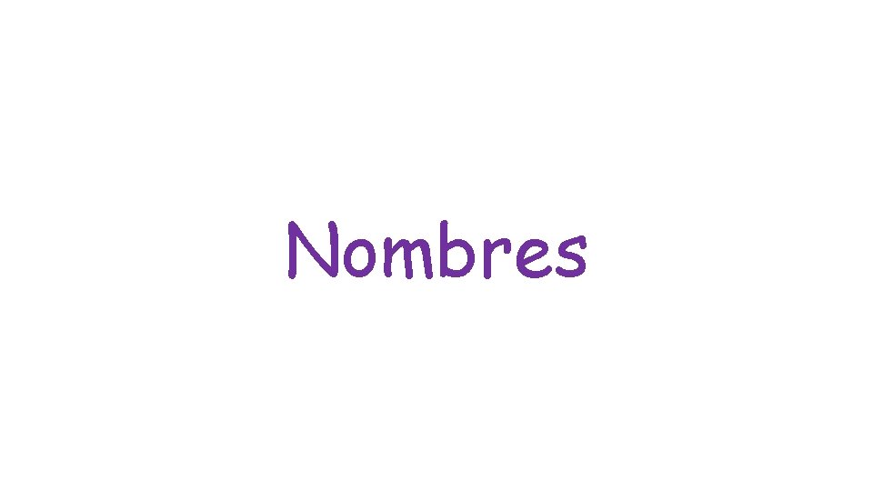 Nombres 