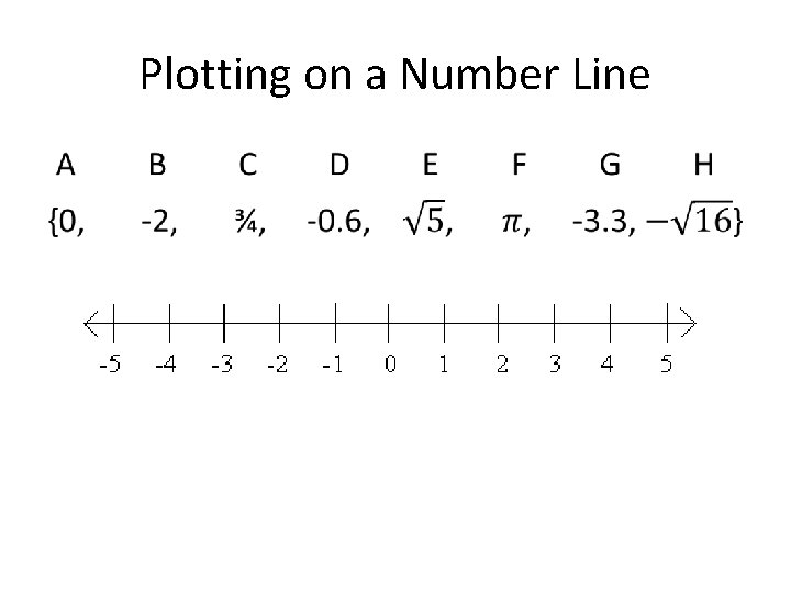 Plotting on a Number Line • 