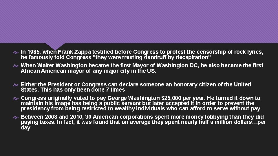  In 1985, when Frank Zappa testified before Congress to protest the censorship of