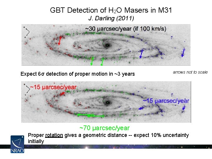 GBT Detection of H 2 O Masers in M 31 J. Darling (2011) Expect