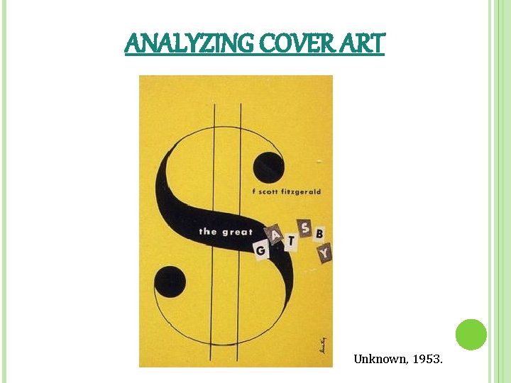 ANALYZING COVER ART Unknown, 1953. 