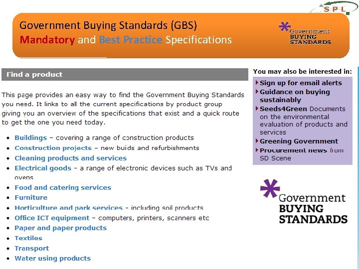 Government Buying Standards (GBS) Mandatory and Best Practice Specifications 15 