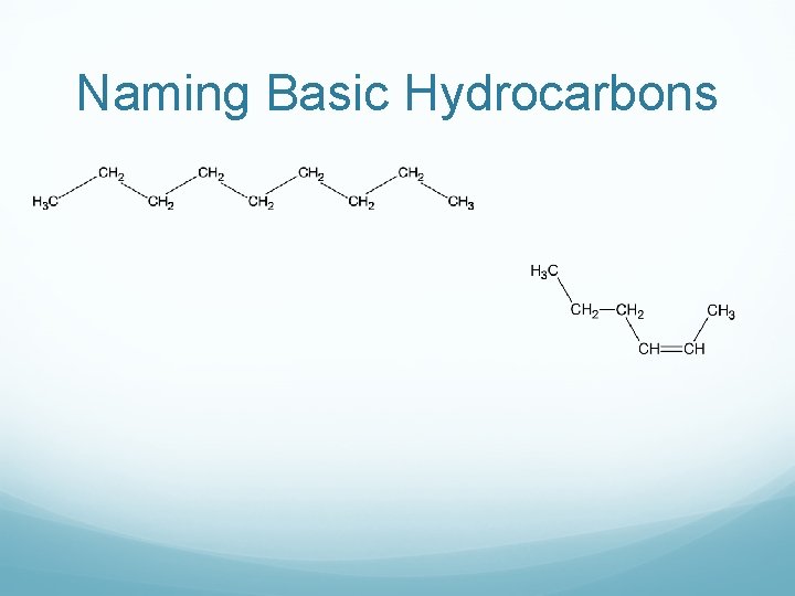 Naming Basic Hydrocarbons 