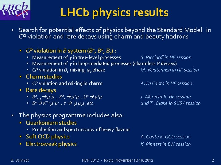 LHCb physics results § Search for potential effects of physics beyond the Standard Model