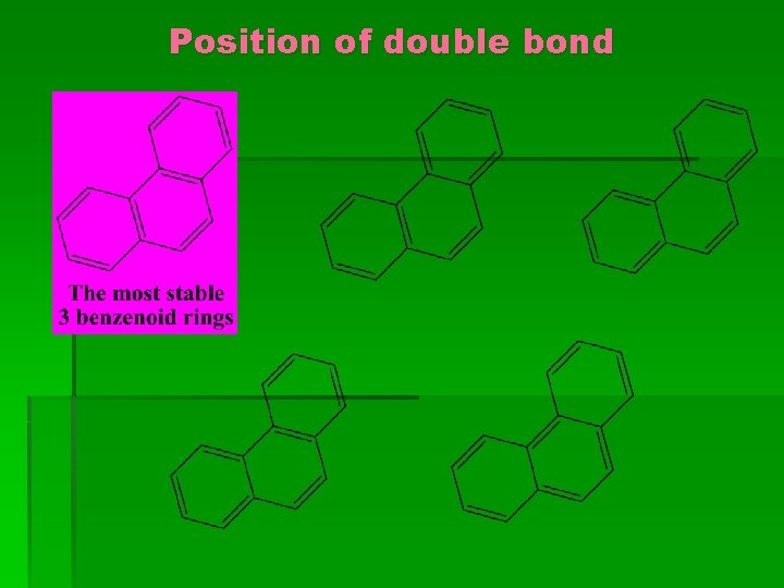 Position of double bond 