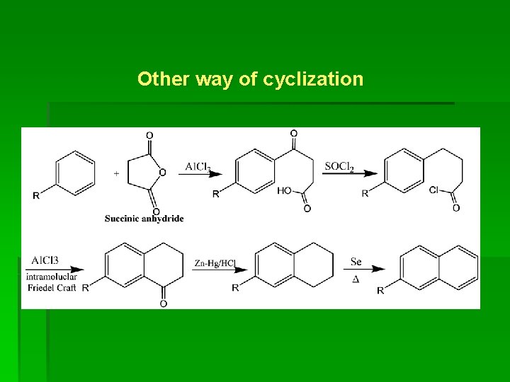 Other way of cyclization Other way of cyclization