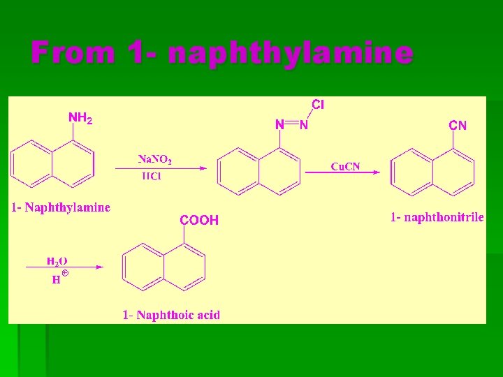 From 1 - naphthylamine 