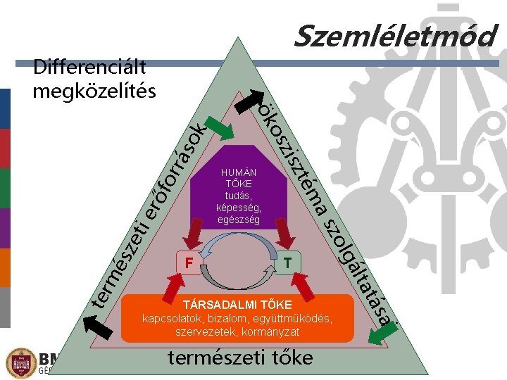 Szemléletmód T ai ás rrá so rő fo ti e természeti tőke t lta