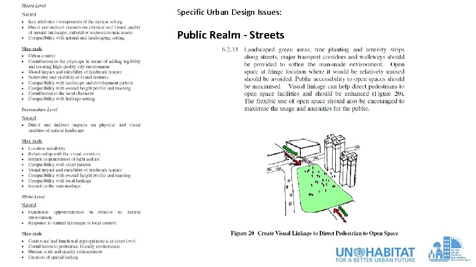 Specific Urban Design Issues: Public Realm - Streets Specific Urban Design Issues: Public Realm - Streets