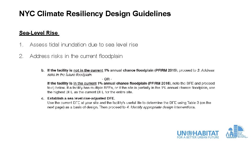 NYC Climate Resiliency Design Guidelines Sea-Level Rise 1. Assess tidal inundation due to sea