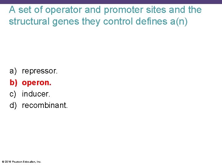 A set of operator and promoter sites and the structural genes they control defines