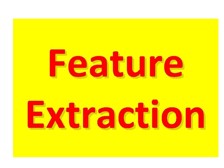 Feature Extraction 