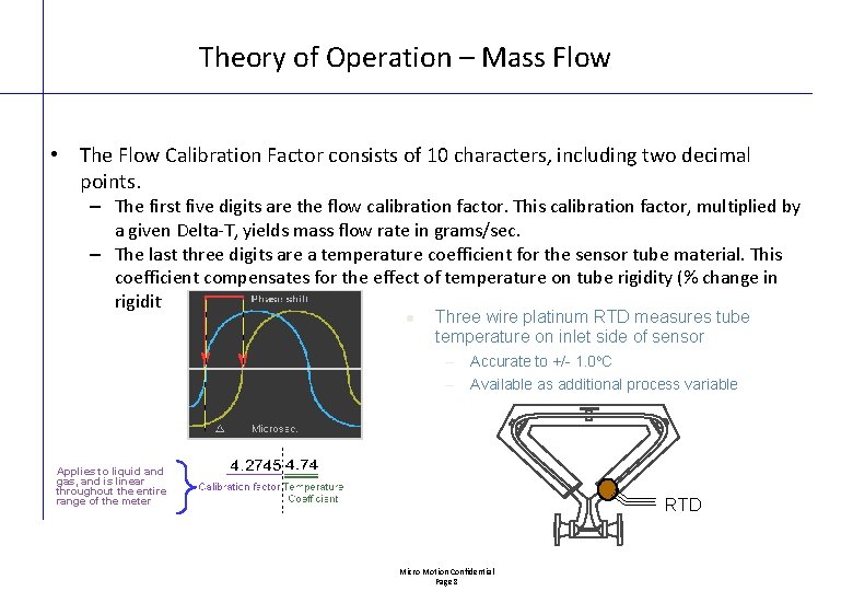Theory of Operation – Mass Flow • The Flow Calibration Factor consists of 10
