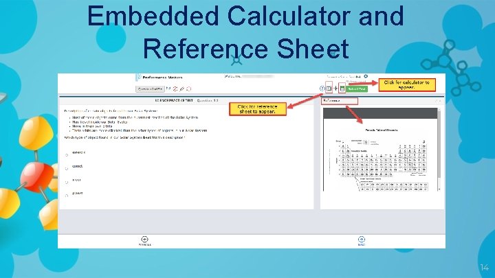 Embedded Calculator and Reference Sheet 14 
