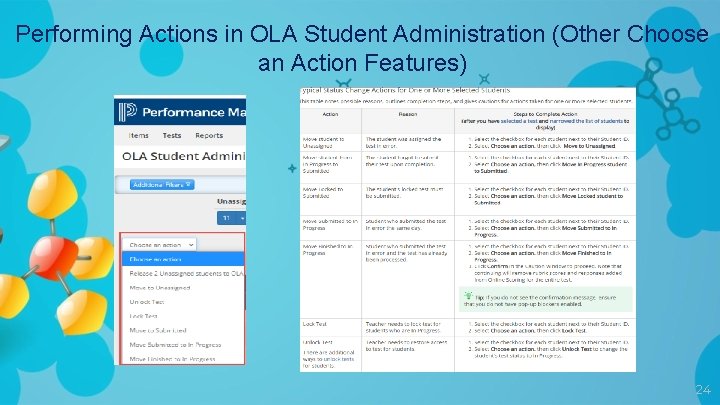 Performing Actions in OLA Student Administration (Other Choose an Action Features) 24 