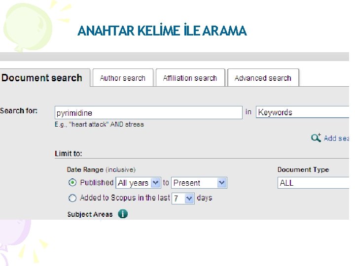 ANAHTAR KELİME İLE ARAMA 