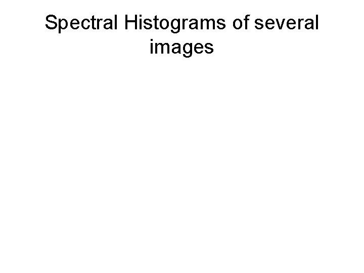 Spectral Histograms of several images 
