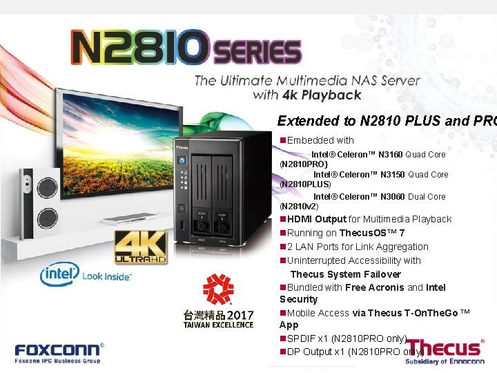 Extended to N 2810 PLUS and PRO n. Embedded with Intel® Celeron™ N 3160