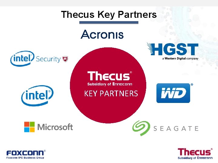 Thecus Key Partners KEY PARTNERS 