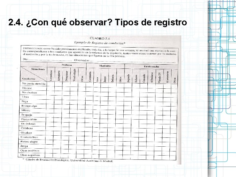 2. 4. ¿Con qué observar? Tipos de registro 