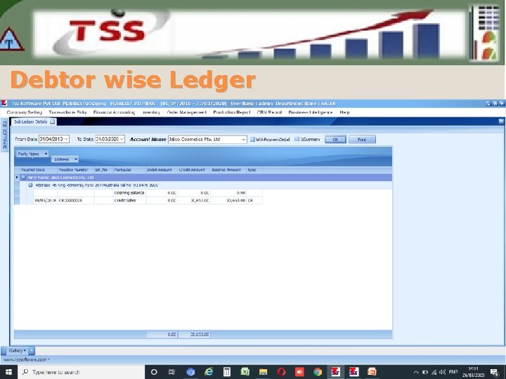 Debtor wise Ledger 