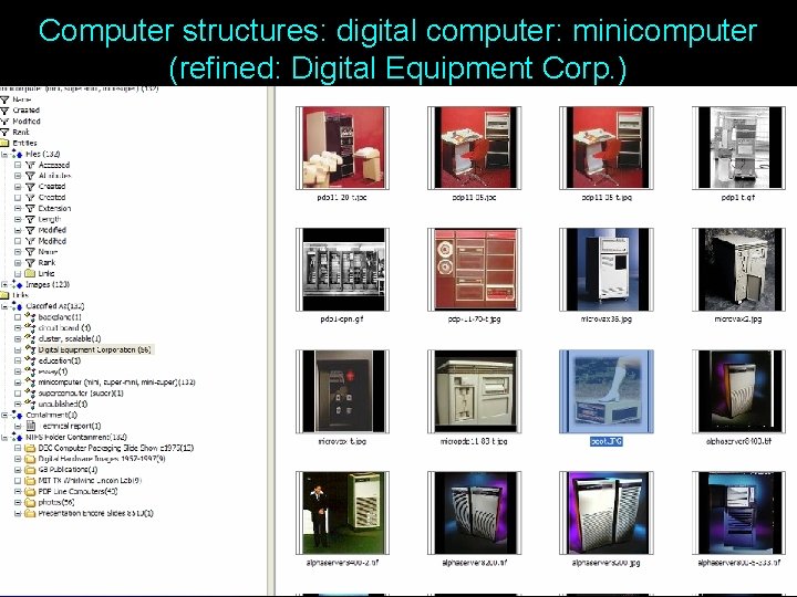 Computer structures: digital computer: minicomputer (refined: Digital Equipment Corp. ) 