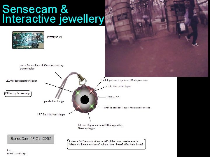 Sensecam & Interactive jewellery 