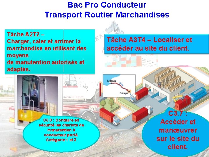 Bac Pro Conducteur Transport Routier Marchandises Tâche A 2 T 2 – Charger, caler