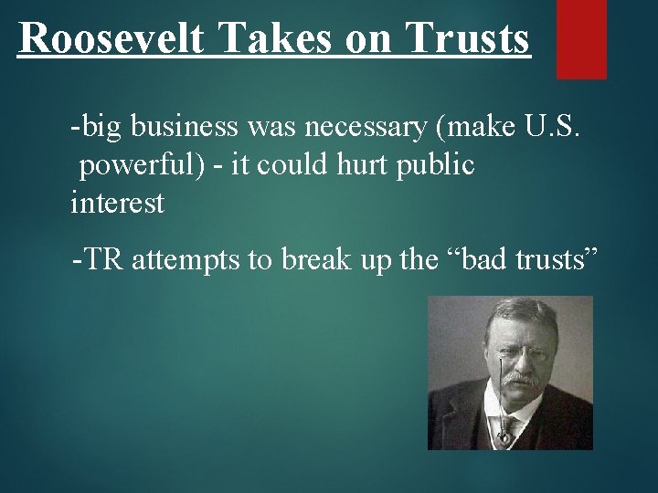 What Steps Did Roosevelt Take To Solve Unregulated Big Business