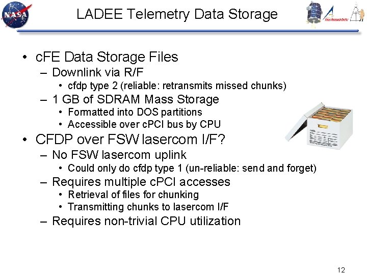 LADEE Telemetry Data Storage • c. FE Data Storage Files – Downlink via R/F