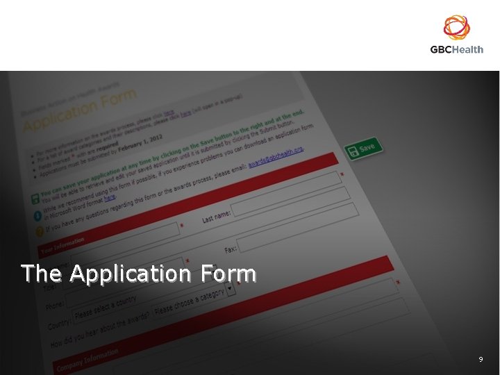 The Application Form 9 