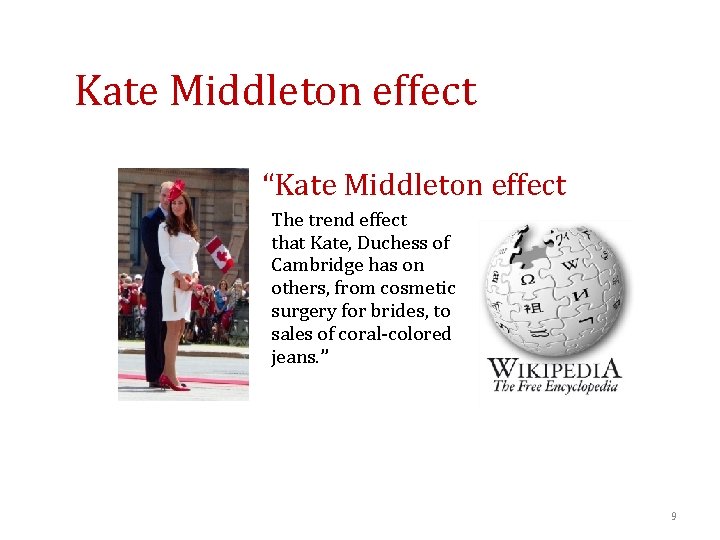Kate Middleton effect “Kate Middleton effect The trend effect that Kate, Duchess of Cambridge